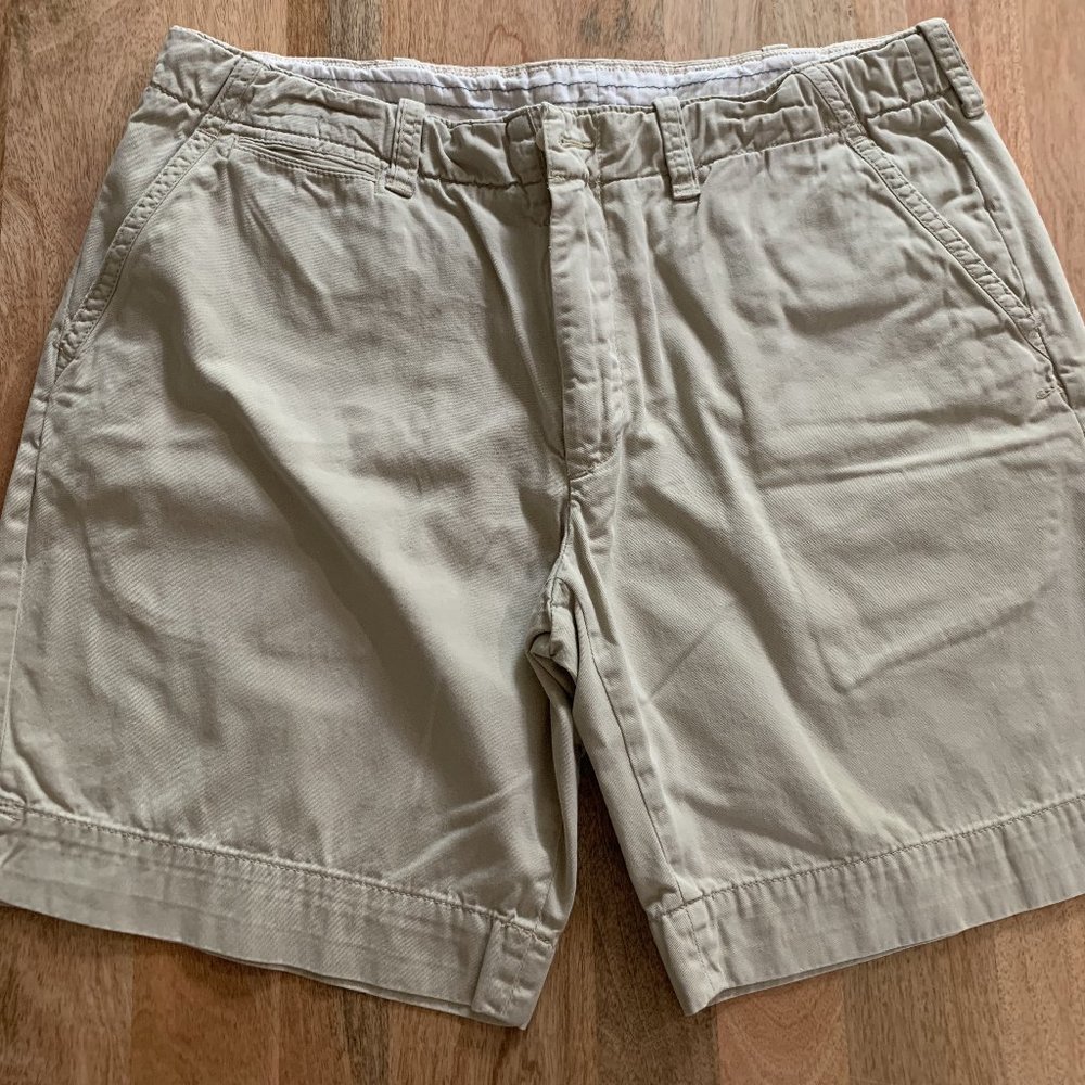 Polo Flat Front Khaki Shorts